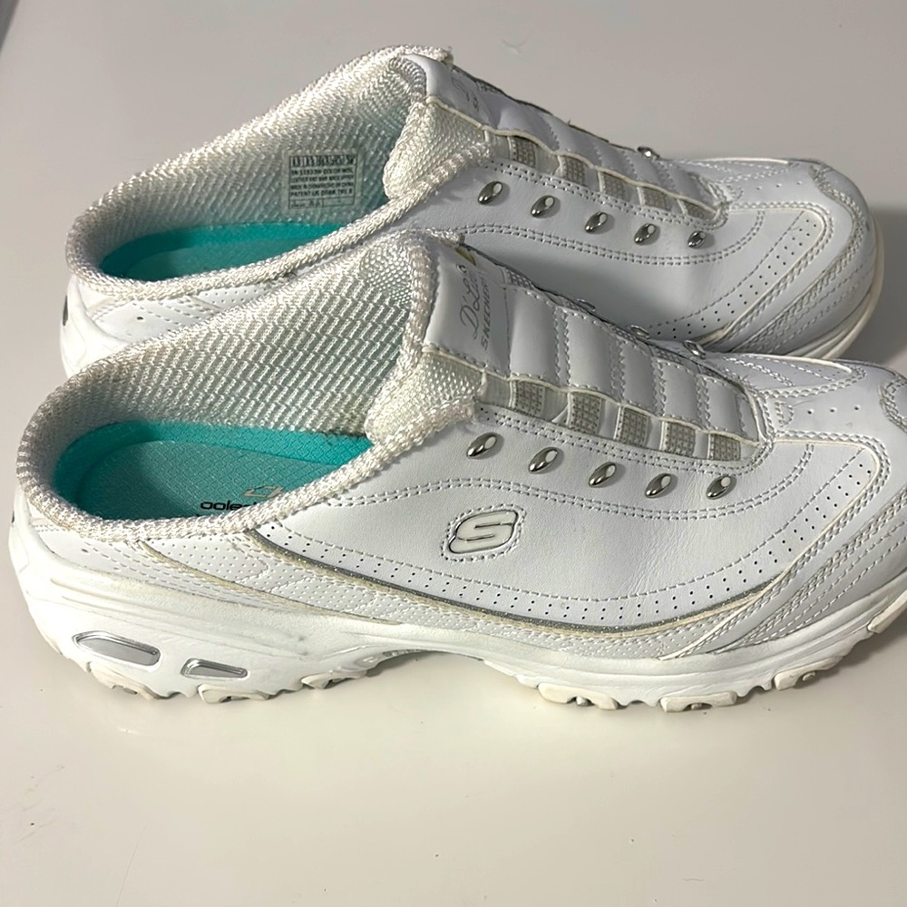Like New - Used only 1 time - Skechers Women's White Slip-On Sneakers